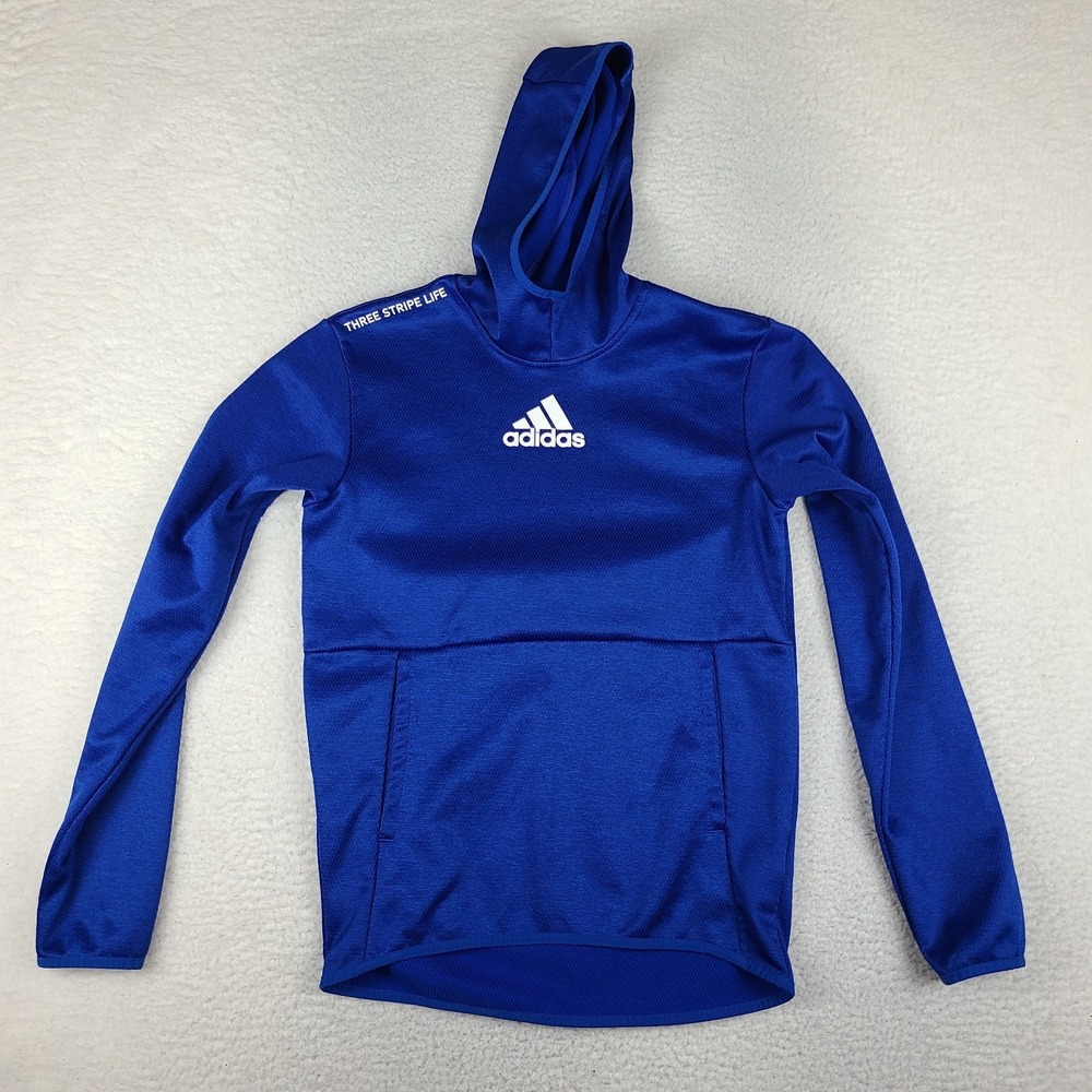 Under Armour Hoodie Mens Small Blue Pocket Polyester Climawarm Activewear